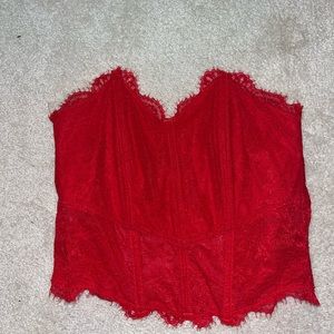 FOREVER 21 RED CORSET TOP